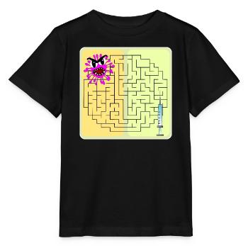 Rätsel Virus - Stanley/Stella Kinder T-Shirt MINI CREATOR  - Schwarz - Vorne - Mikhail (115cm)
