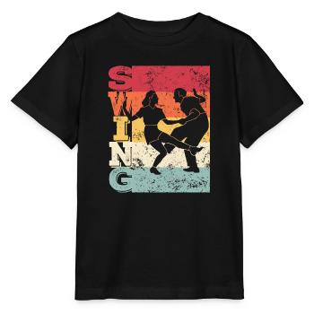 Boogie Woogie Swing Tanzen Retro Farben Vintage - Stanley/Stella Kinder T-Shirt MINI CREATOR  - Schwarz - Vorne - Mikhail (115cm)