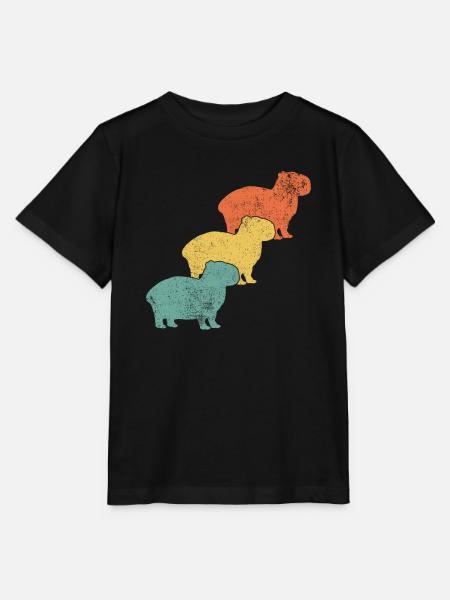 Capybara Capybara-Liebhaber - Stanley/Stella Kinder T-Shirt MINI CREATOR - Schwarz