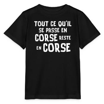 Corse, Corse humour, je suis Corse - T-shirt bio MINI CREATOR Stanley/Stella Enfant - noir - Devant - Mikhail (115cm)