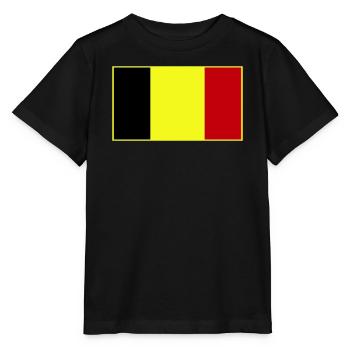Drapeau tricolore personnalisable - T-shirt bio MINI CREATOR Stanley/Stella Enfant - noir - Devant - Mikhail (115cm)