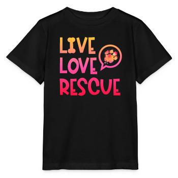 Rescue Dog Search Dog Service Dog Paw - Stanley/Stella MINI CREATOR Kids’ T-Shirt - black - Front - Mikhail (115cm)