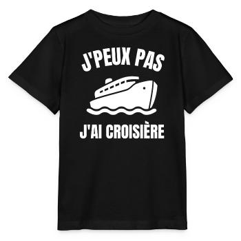 croisière, faire une croisière - T-shirt bio MINI CREATOR Stanley/Stella Enfant - noir - Devant - Mikhail (115cm)