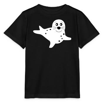 phoque phoque blanc phoques phoques animaux - T-shirt bio MINI CREATOR Stanley/Stella Enfant - noir - Devant - Mikhail (115cm)