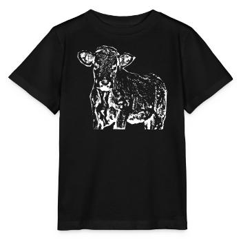 lustige Kuh Geschenk Bauern - Stanley/Stella Kinder T-Shirt MINI CREATOR  - Schwarz - Vorne - Mikhail (115cm)