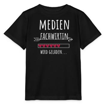Medienfachwirtin Abschluss Weiterbildung Geschenk - Stanley/Stella Kinder T-Shirt MINI CREATOR  - Schwarz - Vorne - Mikhail (115cm)