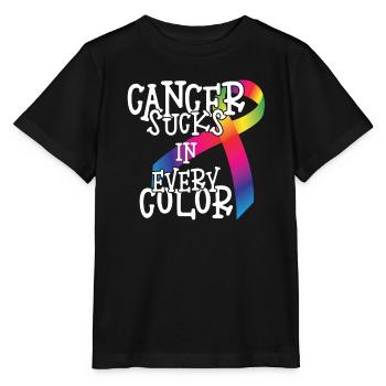 Cancer Awareness Cancer Sucks In Every Color - Stanley/Stella MINI CREATOR Kids’ T-Shirt - black - Front - Mikhail (115cm)