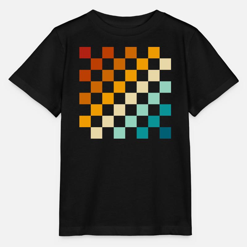 Retro-Schachbrett - Stanley/Stella Kinder T-Shirt MINI CREATOR  - Schwarz