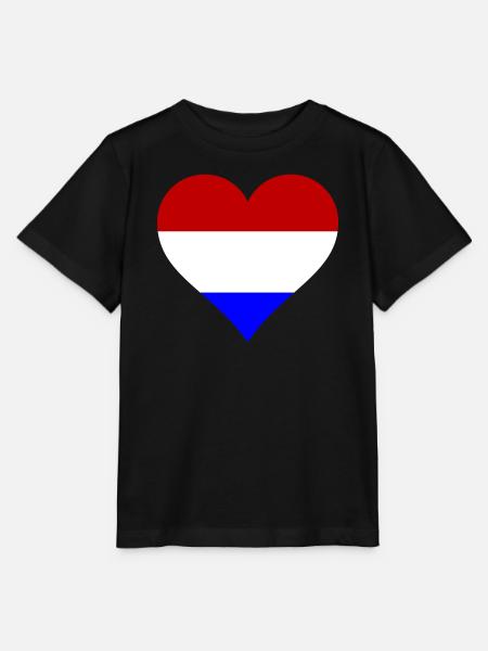 Herz Holland Farben - Stanley/Stella Kinder T-Shirt MINI CREATOR  - Schwarz