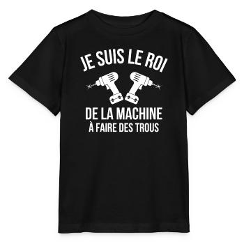 bricolage, bricoler, bricoleur - T-shirt bio MINI CREATOR Stanley/Stella Enfant - noir - Devant - Mikhail (115cm)