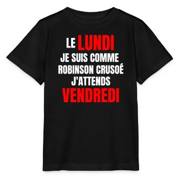 travail, travail humour - T-shirt bio MINI CREATOR Stanley/Stella Enfant - noir - Devant - Mikhail (115cm)