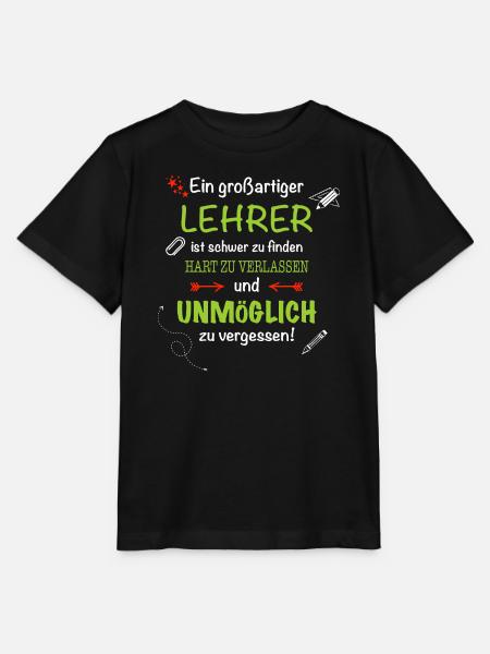 Ein großartiger Lehrer... - Stanley/Stella Kinder T-Shirt MINI CREATOR - Schwarz