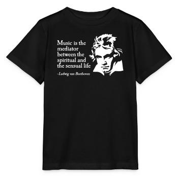 Ludwig van Beethoven Citation de musique classique - T-shirt bio MINI CREATOR Stanley/Stella Enfant - noir - Devant - Mikhail (115cm)