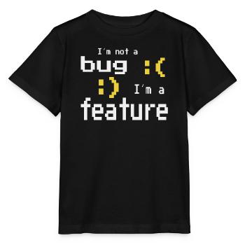 Je ne suis pas un bug - je suis une fonctionnalité! - T-shirt bio MINI CREATOR Stanley/Stella Enfant - noir - Devant - Mikhail (115cm)