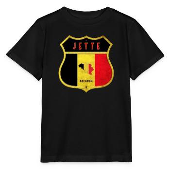 Jette Belgique Armoiries Drapeaux Design - T-shirt bio MINI CREATOR Stanley/Stella Enfant - noir - Devant - Mikhail (115cm)