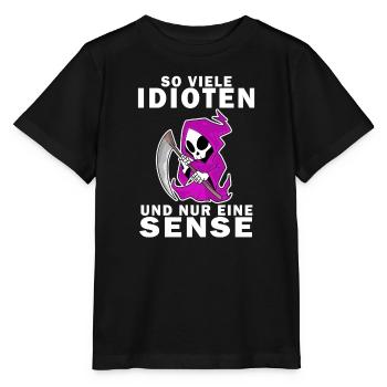 Sensenmann Dame - Stanley/Stella Kinder T-Shirt MINI CREATOR  - Schwarz - Vorne - Mikhail (115cm)