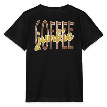 Coffee drinker coffee saying coffee lover - Stanley/Stella MINI CREATOR Kids’ T-Shirt - black - Front - Mikhail (115cm)