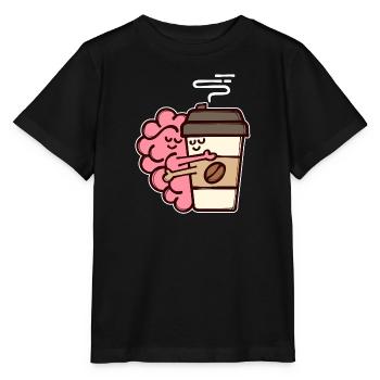 Coffee Drinking Coffee Beans Coffee Lovers - Stanley/Stella MINI CREATOR Kids’ T-Shirt - black - Front - Mikhail (115cm)