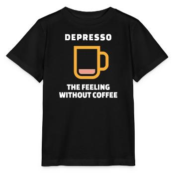 Humorous Coffee Statement Caffeine Coffee Cup - Stanley/Stella MINI CREATOR Kids’ T-Shirt - black - Front - Mikhail (115cm)