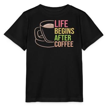 Coffee Cup Statement Coffee Drink Caffeine - Stanley/Stella MINI CREATOR Kids’ T-Shirt - black - Front - Mikhail (115cm)