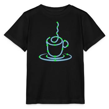 Coffee Cup Coffee Lovers Coffee Drinking - Stanley/Stella MINI CREATOR Kids’ T-Shirt - black - Front - Mikhail (115cm)