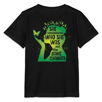 She remebered who she was - Stanley/Stella Kinder T-Shirt MINI CREATOR  - Schwarz - Vorne - Mikhail (115cm)