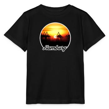 Hamburg Hafen Sonnenuntergang - Stanley/Stella Kinder T-Shirt MINI CREATOR  - Schwarz - Vorne - Mikhail (115cm)