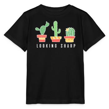Looking Sharp Cactus - Stanley/Stella MINI CREATOR Kids’ T-Shirt - black - Front - Mikhail (115cm)