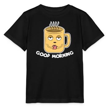 Coffee Cup Breakfast Coffee Lover Coffee - Stanley/Stella MINI CREATOR Kids’ T-Shirt - black - Front - Mikhail (115cm)