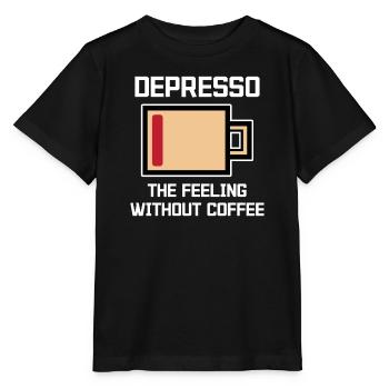 Humorous Coffee Espresso Statement Coffee Drinker - Stanley/Stella MINI CREATOR Kids’ T-Shirt - black - Front - Mikhail (115cm)