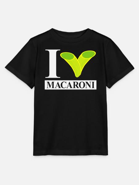 Ik hou van macaroni - Stanley/Stella Kinder-T-shirt MINI CREATOR  - zwart