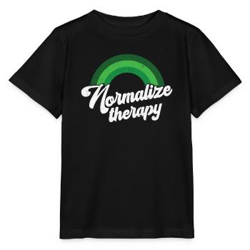 Thérapie de santé mentale arc-en-ciel - T-shirt bio MINI CREATOR Stanley/Stella Enfant - noir - Devant - Mikhail (115cm)
