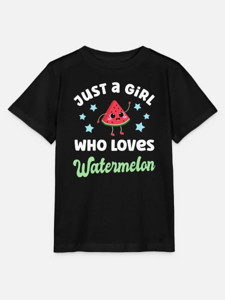 Wassermelone Kawaii Melone - Stanley/Stella Kinder T-Shirt MINI CREATOR  - Schwarz
