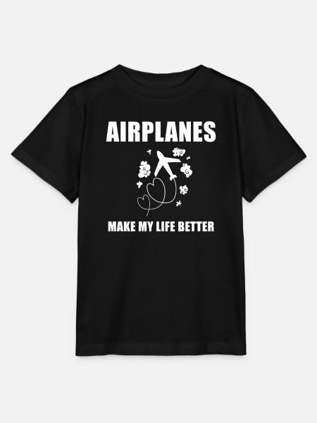 Flugzeug Pilot Spruch Geschenk - Stanley/Stella Kinder T-Shirt MINI CREATOR - Schwarz