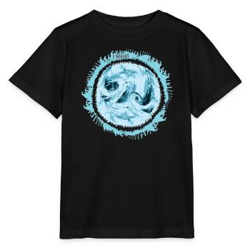 Conception de tourbillon d’eau orageuse - T-shirt bio MINI CREATOR Stanley/Stella Enfant - noir - Devant - Mikhail (115cm)