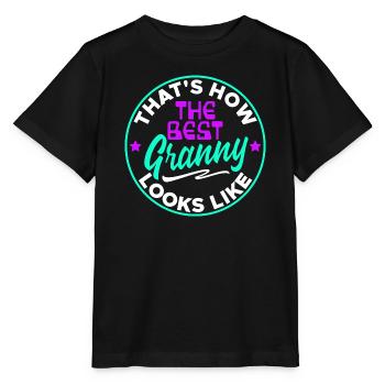 Cool Statement Best Grandma Grandchild Grandmother - Stanley/Stella MINI CREATOR Kids’ T-Shirt - black - Front - Mikhail (115cm)