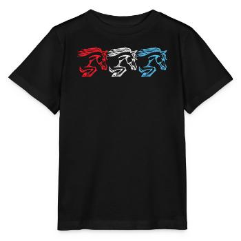 Chevaux islandais Étalon Galop Chevaux islandais - T-shirt bio MINI CREATOR Stanley/Stella Enfant - noir - Devant - Mikhail (115cm)