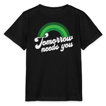 Regenbogen Mental Health Tomorrow Needs - Stanley/Stella Kinder T-Shirt MINI CREATOR  - Schwarz - Vorne - Mikhail (115cm)
