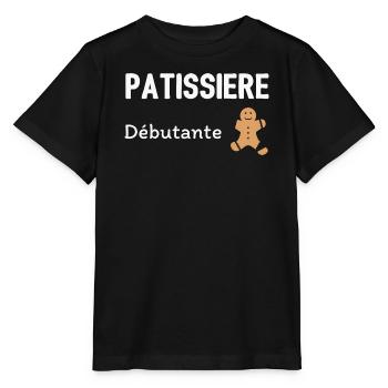 Pâtissière débutante - T-shirt bio MINI CREATOR Stanley/Stella Enfant - noir - Devant - Mikhail (115cm)