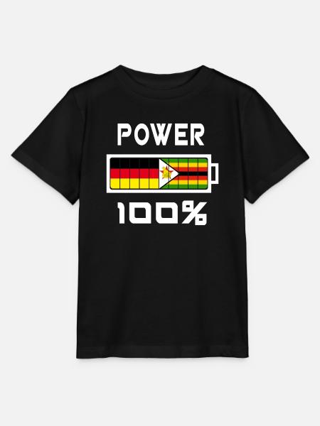 100 Power Deutschland Simbabwe - Stanley/Stella Kinder T-Shirt MINI CREATOR  - Schwarz