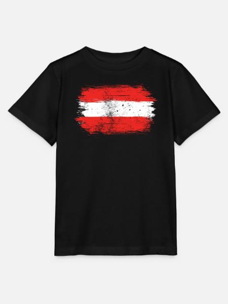 Rot-Weiß-Rote Pinselfahne - Stanley/Stella Kinder T-Shirt MINI CREATOR - Schwarz