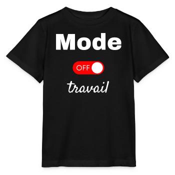 Mode travail off - T-shirt bio MINI CREATOR Stanley/Stella Enfant - noir - Devant - Mikhail (115cm)