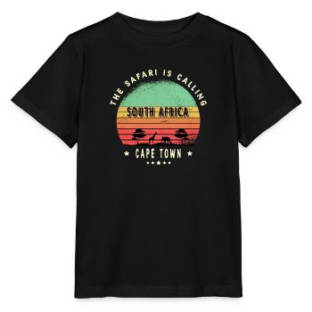Kapstadt Südafrika Safari Design - Stanley/Stella Kinder T-Shirt MINI CREATOR  - Schwarz - Vorne - Mikhail (115cm)