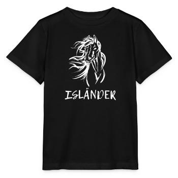 Hengst Pferde Spruch Islandpferde Pferdeliebe - Stanley/Stella Kinder T-Shirt MINI CREATOR  - Schwarz - Vorne - Mikhail (115cm)