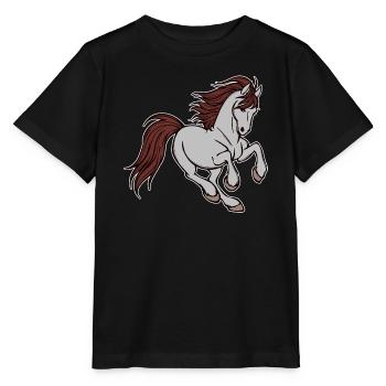 Chevaux islandais Chevaux Chevaux de galop Amour Islandais - T-shirt bio MINI CREATOR Stanley/Stella Enfant - noir - Devant - Mikhail (115cm)