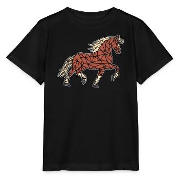 Polygon Pferde Islandpferde Hengst Pferdenarr - Stanley/Stella Kinder T-Shirt MINI CREATOR  - Schwarz - Vorne - Mikhail (115cm)