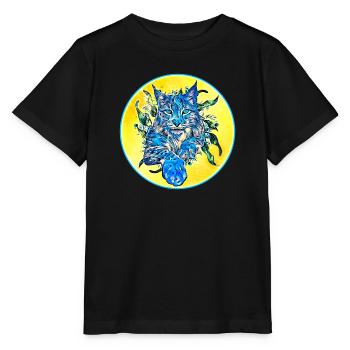 Lynx cat in freedom a wild cat - Stanley/Stella MINI CREATOR Kids’ T-Shirt - black - Front - Mikhail (115cm)