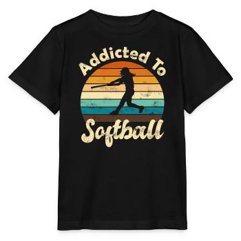 Softball - Stanley/Stella Kinder T-Shirt MINI CREATOR  - Schwarz - Vorne - Mikhail (115cm)