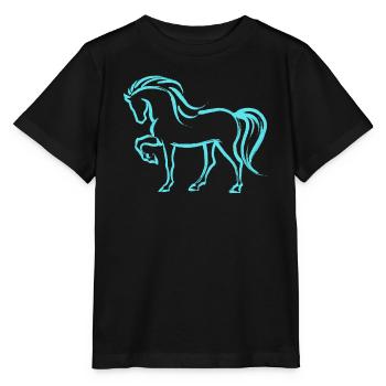 Islandpferde Fohlen Pferde Pferdeliebe Pferdefan - Stanley/Stella Kinder T-Shirt MINI CREATOR  - Schwarz - Vorne - Mikhail (115cm)