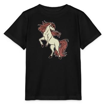 Trot Horses Gallop Icelandic Horses Riding Horse Fan - Stanley/Stella MINI CREATOR Kids’ T-Shirt - black - Front - Mikhail (115cm)